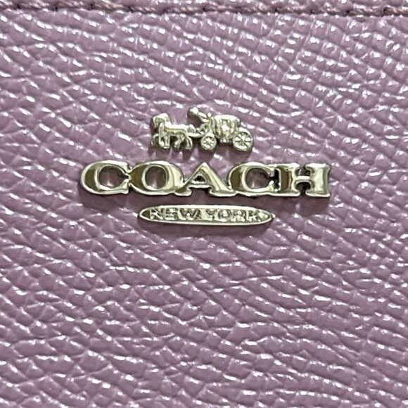 Auth COACH - Light Purple Leather Coin Case - Picture 5 of 6